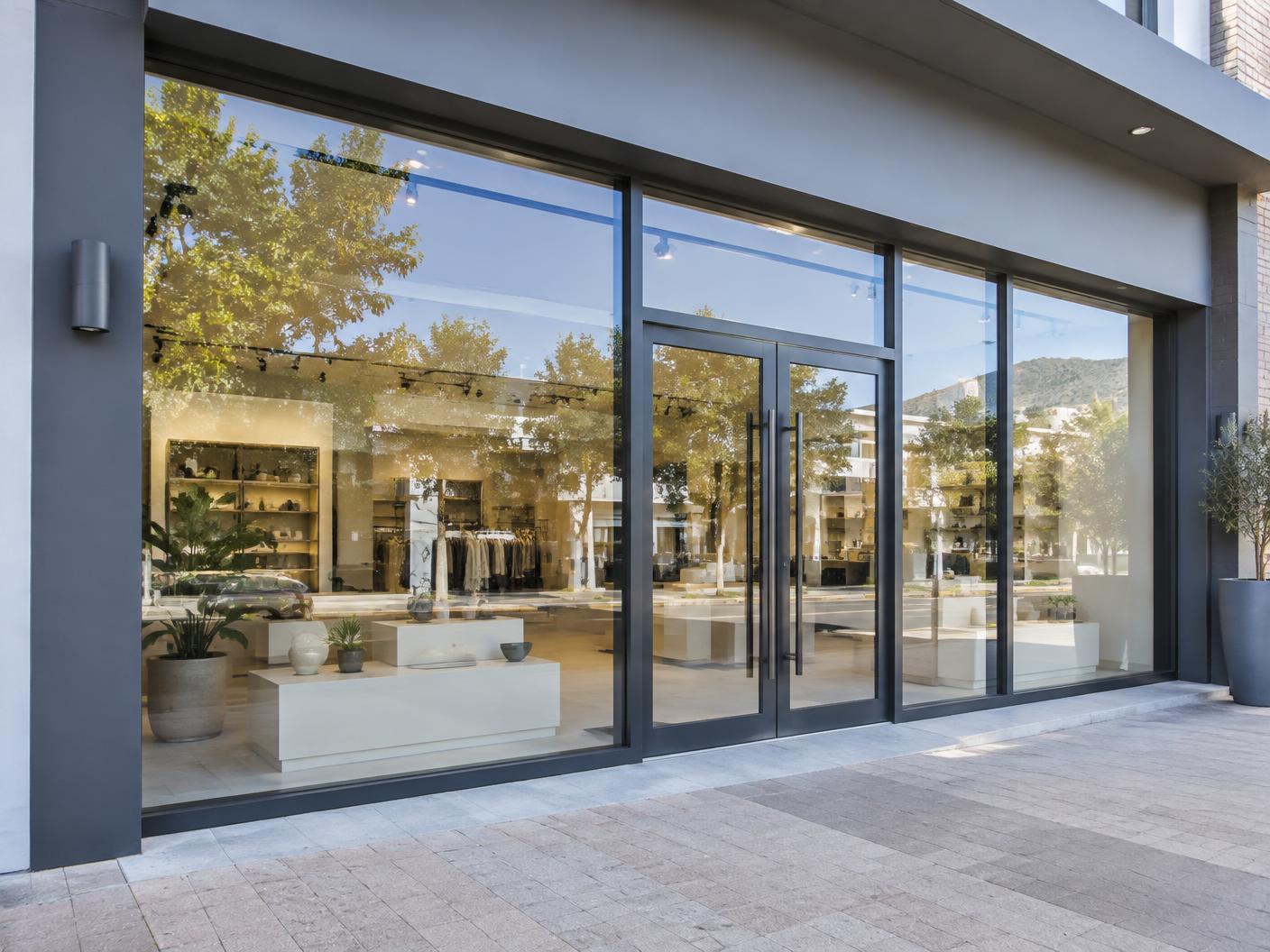 Retail shopfront and entrance glazing