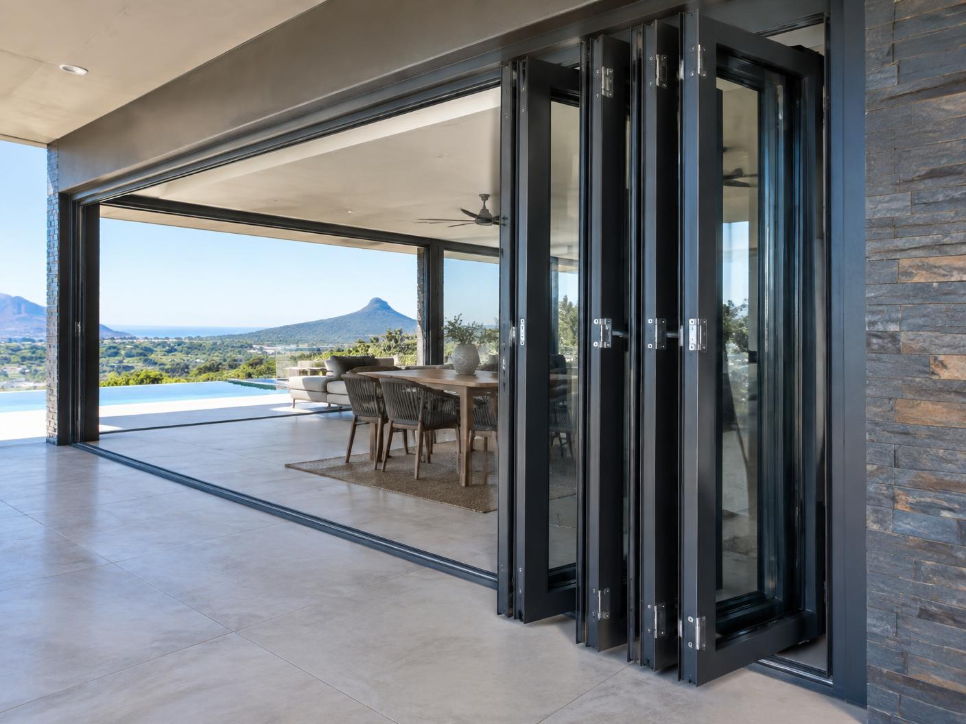 Precision aluminium stacking door installation